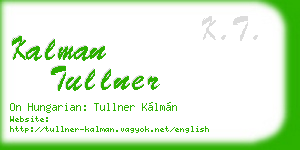 kalman tullner business card
